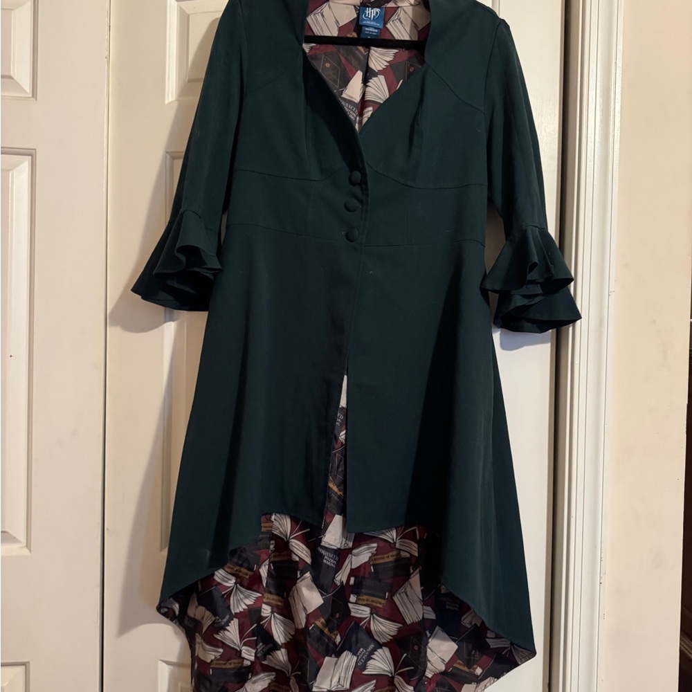 Harry Potter Victorian gothic steampunk high low overcoat ruffle sleeves